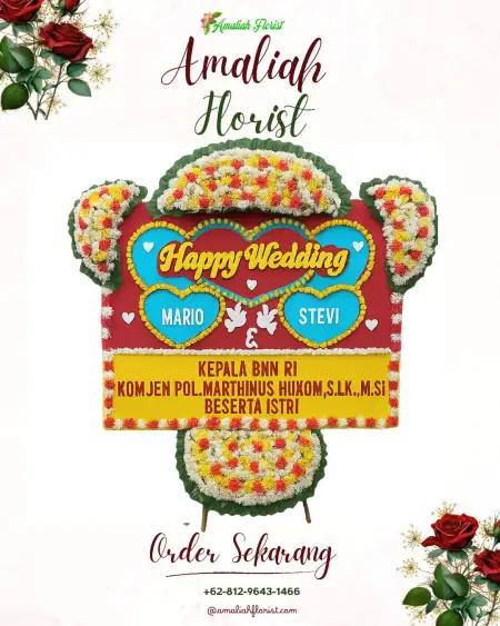 Papan Bunga Pernikahan Waled Kota